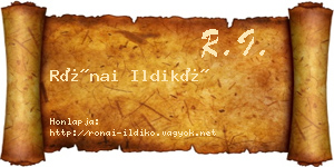 Rónai Ildikó névjegykártya