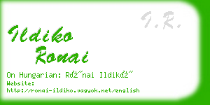 ildiko ronai business card
